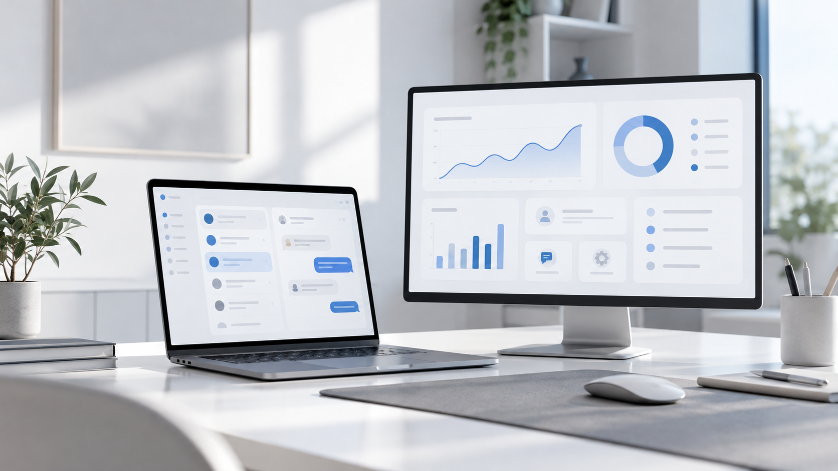 Estação de trabalho com ferramentas de suporte digital